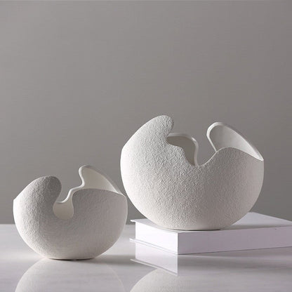 Moderne Keramikvase Weiß für Blumenarrangements – Elegantes Design aus hochwertiger Keramik, Ideal für stilvolle Innendekoration