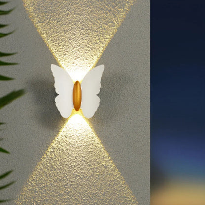 LED Wandlampe Wetterfest 2er-Set aus Verbundmaterial | Geeignet für Innen und Außen | Energieeffizient und Regenfest