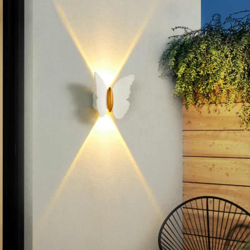 LED Wandlampe Wetterfest 2er-Set aus Verbundmaterial | Geeignet für Innen und Außen | Energieeffizient und Regenfest