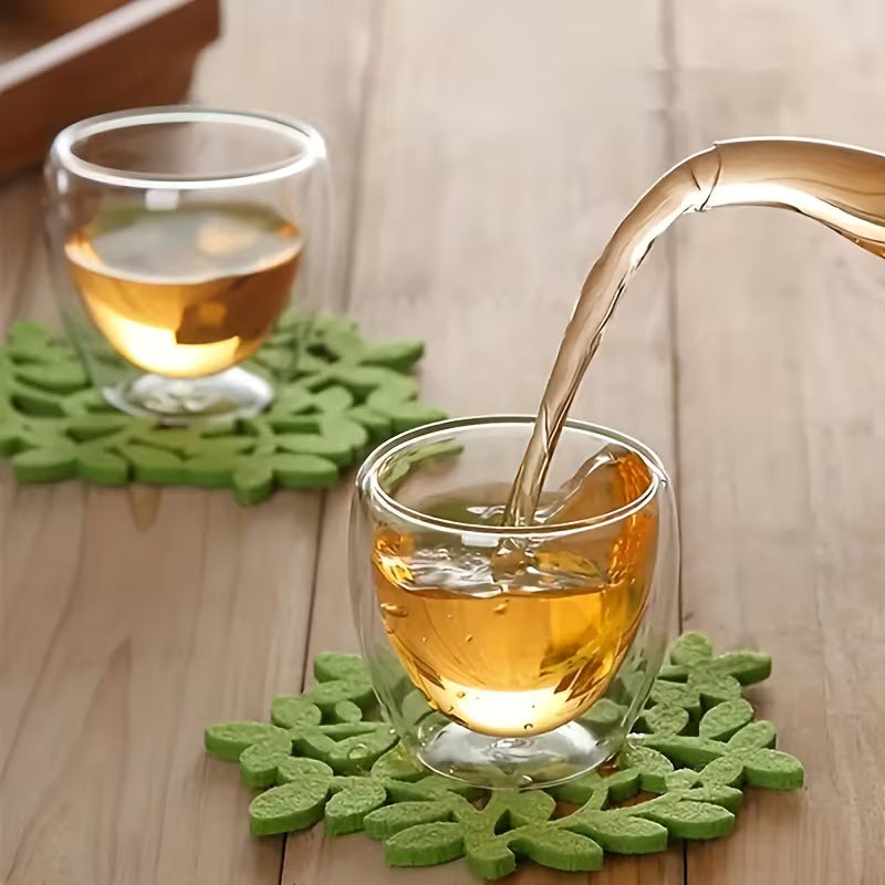 Doppelt-Wandige Espressotasse aus Borosilikatglas – 80 ml, Hitzebeständig, Transparent, Ideal für Espresso und Cappuccino