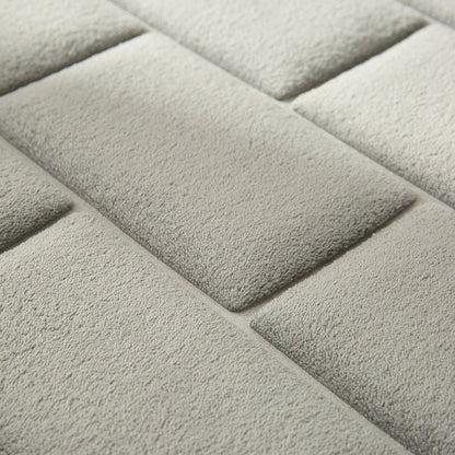 Anti-Rutsch Badezimmermatte mit Ziegelmuster – Schnelltrocknend und Weich, 60x40 cm, Ideal für Dusche und Bad