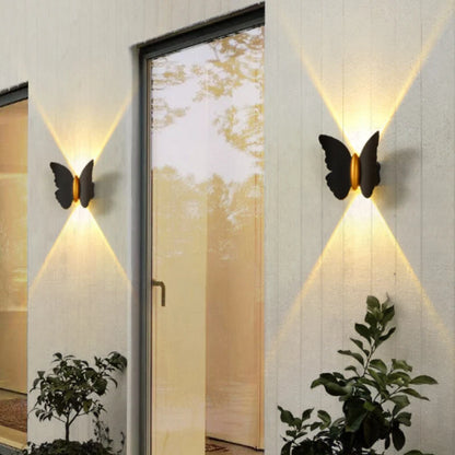 LED Wandlampe Wetterfest 2er-Set aus Verbundmaterial | Geeignet für Innen und Außen | Energieeffizient und Regenfest