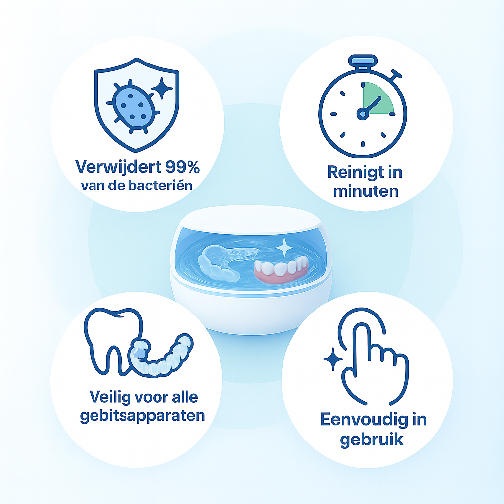 Dentix - Desinfection Box | Door tandartsen goedgekeurde ultrasone en UVC-reiniger